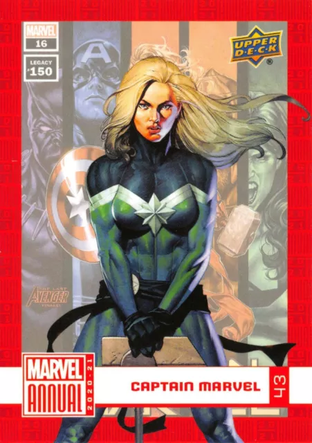 CAPTAIN MARVEL / Marvel Annual 2020-21 (UD 2022) BASE Trading Card #43