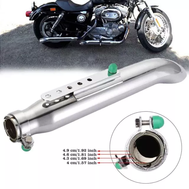 20" Universal Motorcycle Exhaust Pipe Silencer Muffler For Harley Cafe Racer