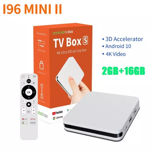 I96MINI II  Box 2 Go + 16 Go 4K Android 10.0   Box 2.4G 5G WiFi Lecteur Mul1741