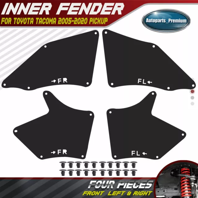4PCS Fender Liners Seal Flaps Guard Splash Shield for Toyota Tacoma 05-20 Pickup