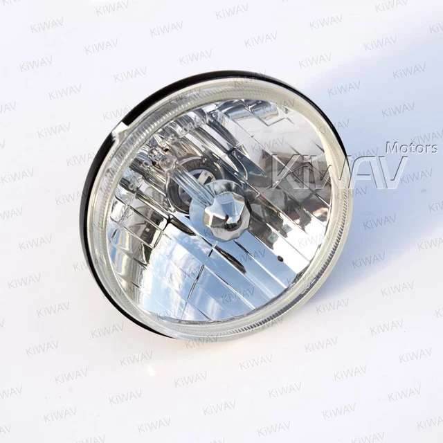Phare rond lentille 5-3/4" halogen SAE moto café racer scrambler
