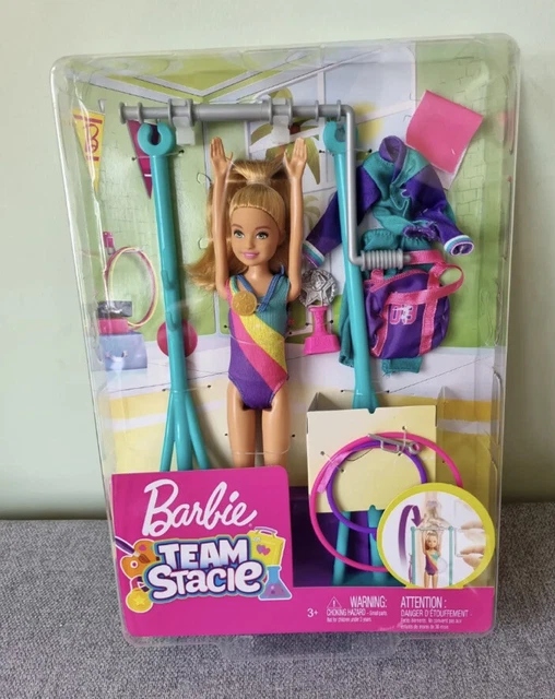 BARBIE TEAM STACIE Gymnastics Doll & Accessories Brand New £7.50