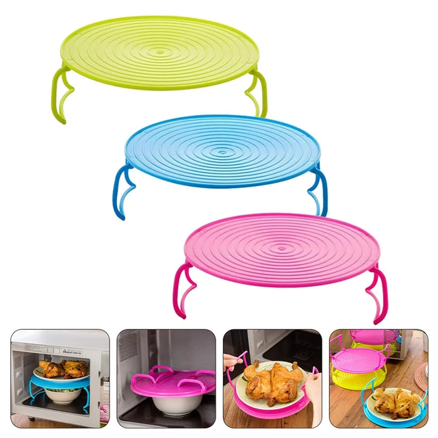 3 Pcs Round Roasting Rack Kitchen Dish Steamer Serving Tray Round Steamer Rack