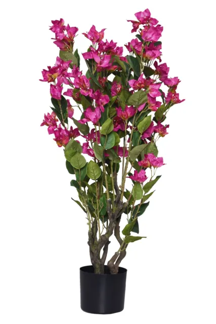Kunstpflanze Kunstblume Bougainvillea im Topf PINK 90 cm