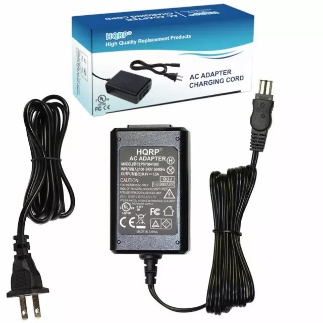 HQRP AC Adapter Charger for Sony CyberShot, HandyCam Series Camera / Camcorders