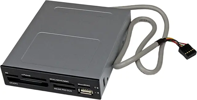 Lettore per Schede Di Memoria Multimediali USB 2.0, 22" 1 Alloggiamento Frontale