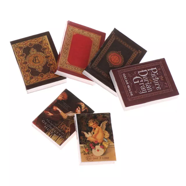 6Pcs/set 1/12 Dollhouse Miniature Book Model Notebook Doll House Furniture De_YR