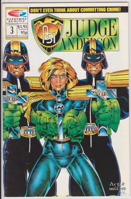 PSI: Judge Anderson Issue #3 Comic Book. Judge Dredd. Fleetway Quality 1990