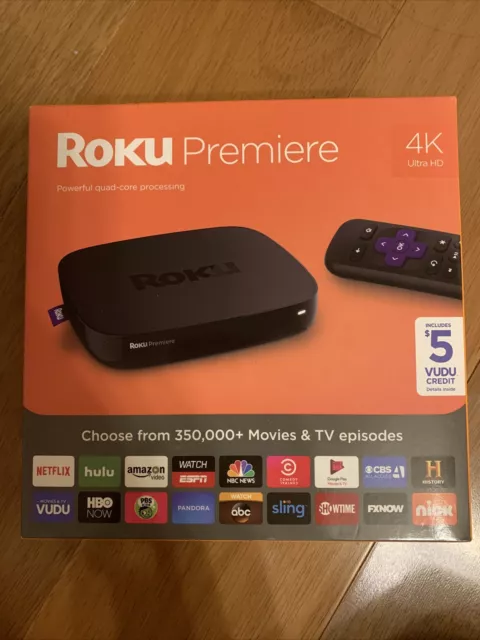 Roku Premiere (5th Generation) 4K Media Streamer 4620RW VUDU Edition - Black