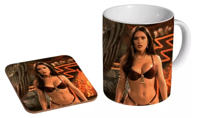 Salma Hayek From Dusk Till Dawn - Coffee / Tea Mug And Coaster Gift Set