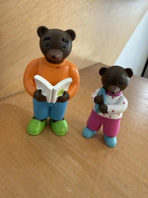 Figurine Petit Ours Brun - Maman Ours Au Téléphone - Bayard Presse 2004 - PVC - Occasion