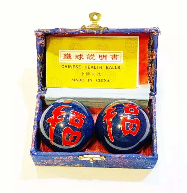 Traditional Chinese 1.9" Large Baoding Healthy Exercise Massage Ball Metal Balls 3