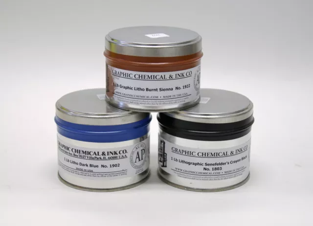 Graphic Chemical Lithographic Ink - Choose Size/Colour