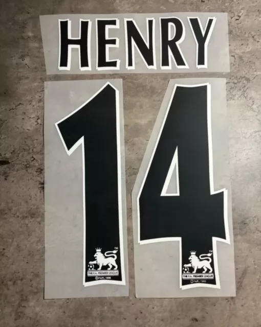 HENRY #14 Premier League Black NameSet football shirt print plastic Arsenal