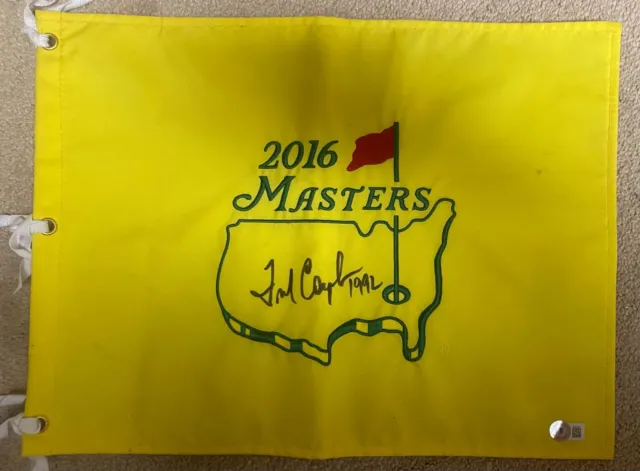 FRED COUPLES Signed AUTO 2016 Masters Flag Beckett Authenticated Augusta PGA