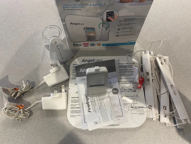 Monotir de video, movimiento y sonido para bebé Angelcare AC1100 con almohadilla de sensor con cable