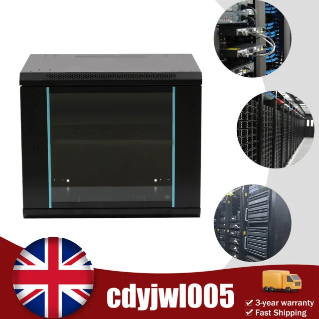 9U Wall Mount Server Cabinet Enclosure Rack Server Data Cabinet 600*450*500mm UK