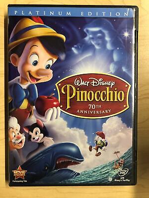 Pinocchio (DVD, Disney, 70th Anniversary Platinum Edition, 1940) - STK
