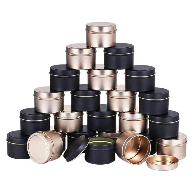 Confezione da 24 lattine di candela con coperchi, 4 oz, barattoli di candele in metallo per candela fai da te M Y5S8