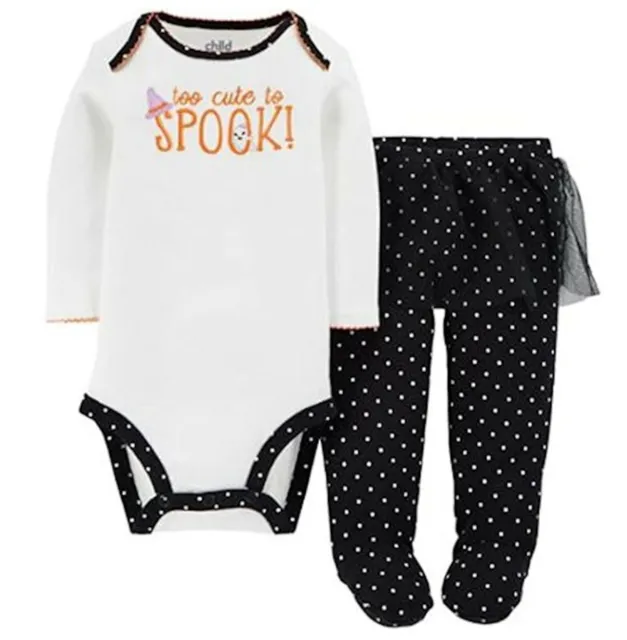 Carter's 2 Piece Bodysuit & Tutu Footed Pants Baby Girls Set (3-6 Months) - NEW