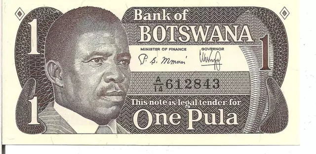 BOTSWANA, 1 PULA, P#6a, ND(1983) ,UNC