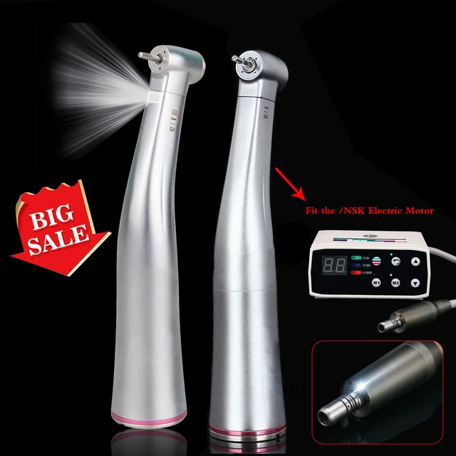 1:5 Red Angle Handstück Wasser Licht KAVO NSK Dental Winkelstück Mit Licht – 1:5 Red Angle, Wasserführend | Passt Für KAVO & NSK Handstücke | CE-zertifiziert 1 2 Zoll Winkel