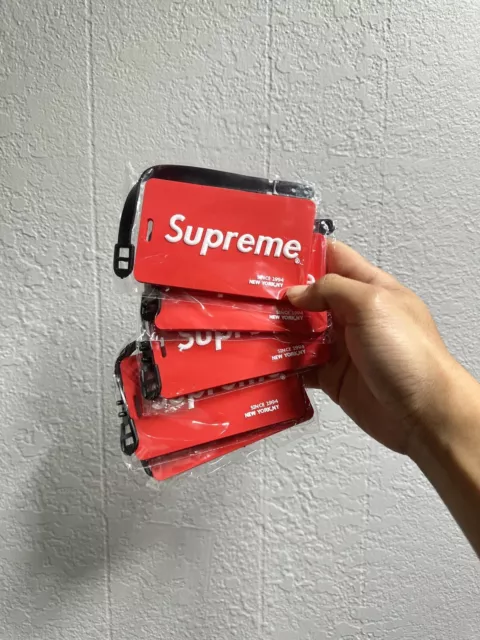 SUPREME LUGGAGE TAG Red Card Holder Key Travel $20.99 - PicClick