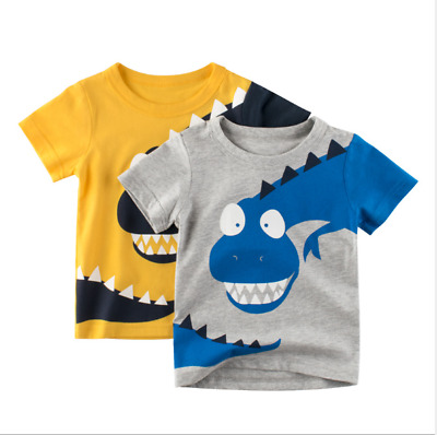 Bambini giovani Baby Manica Corta Estate T-shirt tempo libero CARTOON Camicia Top Abiti