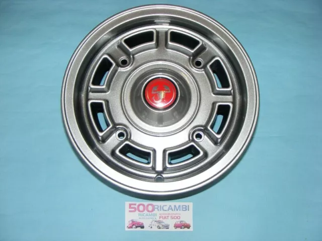 FIAT 500 D/F/L/R (126 1^ SERIE) 4 CERCHI IN LEGA LAMBO GRIGIO FUME RUOTE 4,5x12