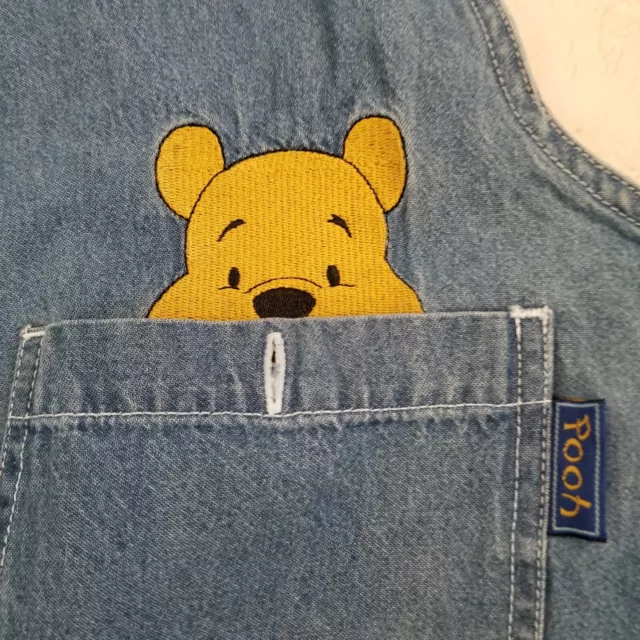 VINTAGE 90S WOMENS Winnie The Pooh Denim Chambray Sleeveless Buttonup ...