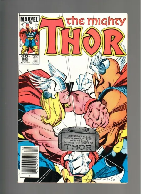 Thor # 338  (1983)  2Nd App: Beta Ray! Newsstand!  Marvel Comics Sharp Copy!