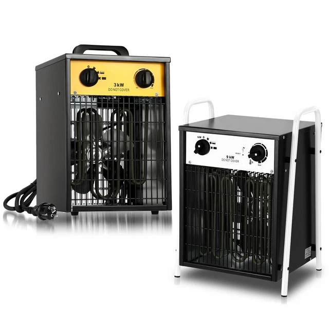 3-9kW Heizlüfter Elektroheizung Heizgerät Bauheizer Werkstatt Bauheizlüfter