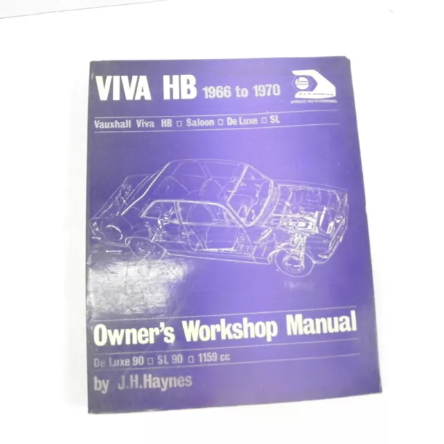 Vintage 1966-1970 Vauxhall Viva Hb Haynes Owners Workshop Manual Service Repairs