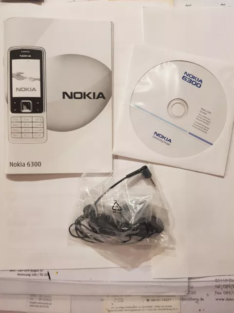 Original Nokia 6300 Bedienungsanleitung, CD u. Kopfhörer