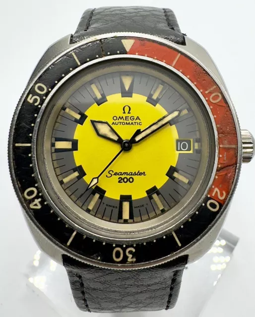 Omega Seamaster 200 BANANE  Vintage 1970 Sammleruhr, Box, Papiere gewartet