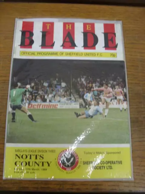 27/03/1989 Sheffield United v Notts County