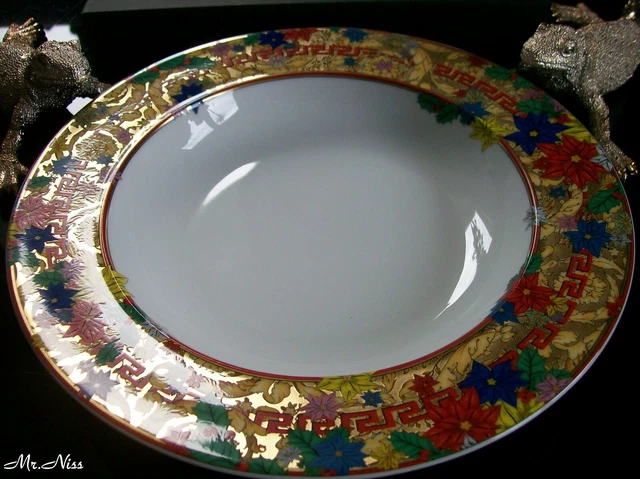 Rosenthal Versace Christmas Holiday Alphabet 2 x Suppenteller 22 cm *NEU & OVP*