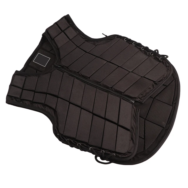 (M)Equestrian Protective Black Vest Protector Equestrian Vest One Piece Armor