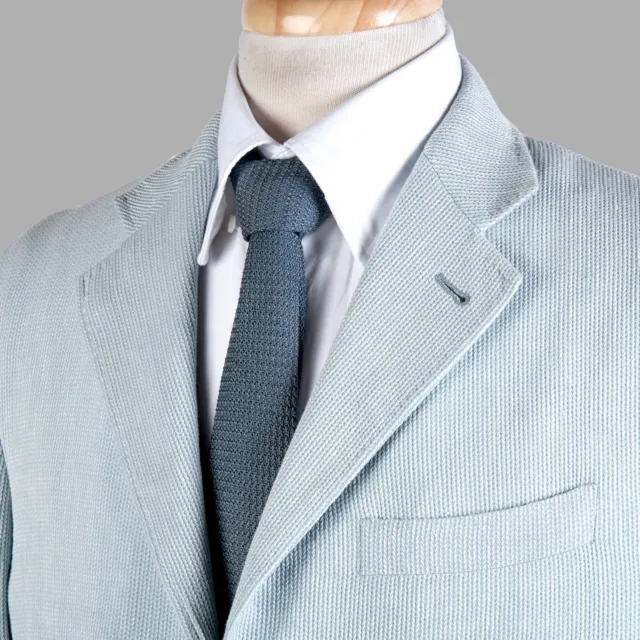 Canali KEI Sport Coat Mens 40XS Sea Glass Green Knit Wool-Linen-Cotton Blazer