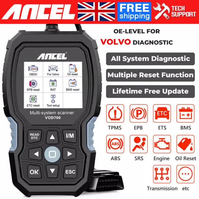 For VOLVO Automotive Scanner All System OBD2 Scanner Car Diagnostic Scan Tool