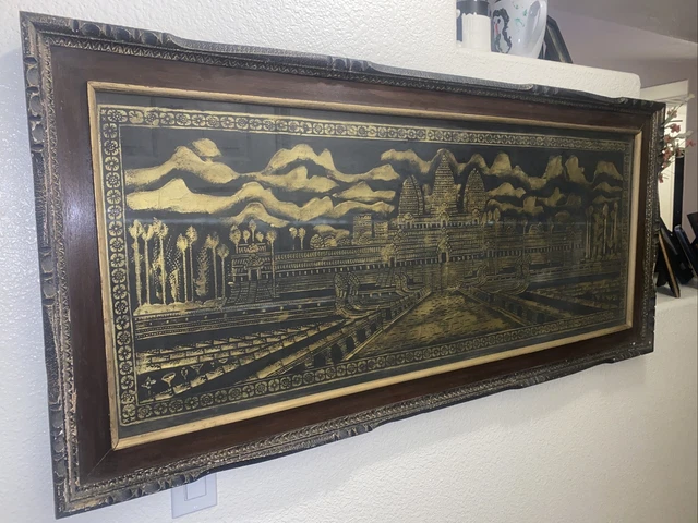 👽 Museum Midcentury Rub Cambodian Cambodia Art Angkor Wat Temple Rubbing ☠️