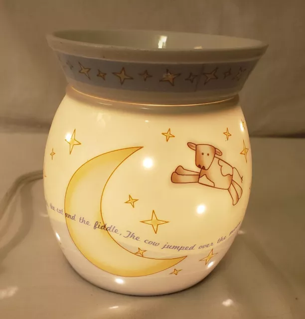 Scentsy Wax Burner Mid-Size Over the Moon Nursery Hey Diddle Diddle Cow Fiddle