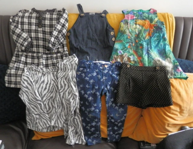 Bundle X6 Girls Modern Clothing Items Age 2-3 Yrs Next/F&F/Tu/H&M/