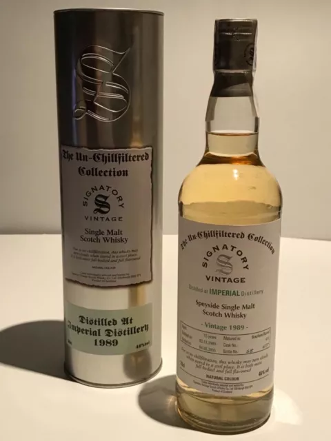 WHISKY SIGNATORY VINTAGE IMPERIAL 1989 LIMITED EDITION 15 YEARS OLD 70cl.