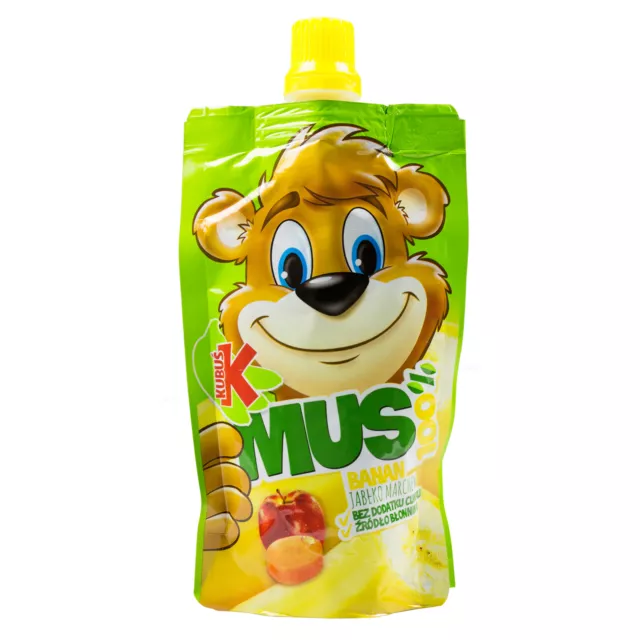 (1,89€/100g) Kubus Fruchtmus 100% Banane, Apfel und Witamin C 100g  Getränke – F 2