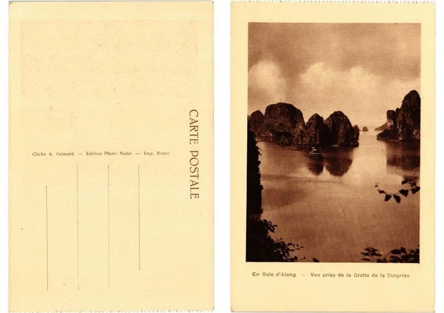 CPA AK En Baie d'Along Vue prise de la Grotte de la VIETNAM INDOCHINE (615194)