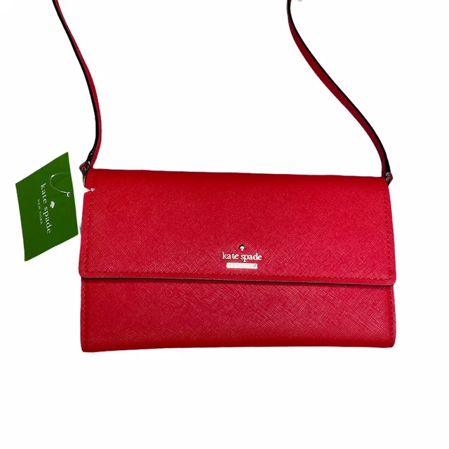 Kate Spade Stormie Cameron Street Rooster Red Crossbody Wallet Bag New