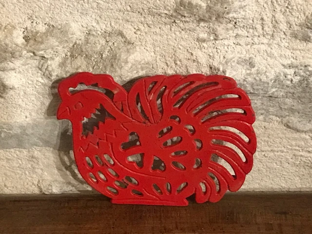 ANCIEN PORTE USTENSILES de Cuisine Métal Emaillé Bouquets