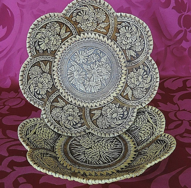 Madera Abedul Cuenco Recipiente Bol Plato Natural Eco Organikprodukt Handmade