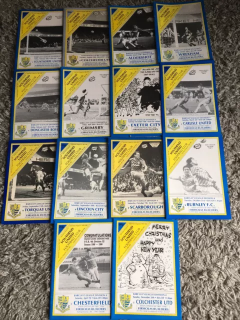 Southend United Programmes X 14 - 1989 - 1990